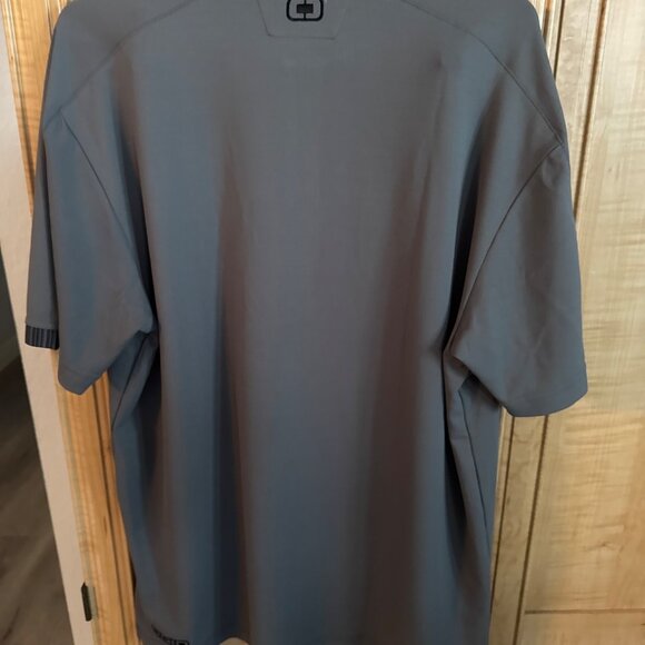 Ogio Ace Collection Gray Polo Shirt L Polyester & Spandex Trplevate Logo Button- - Picture 6 of 7